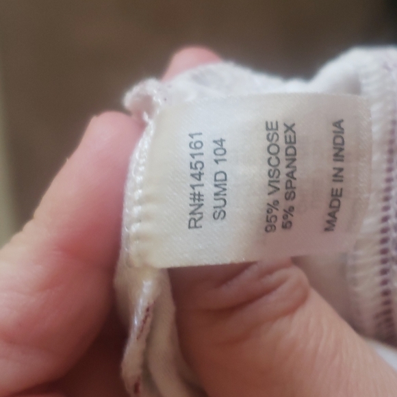 NWT Charming Charlie L red & white geo stripe jagged hem line strapless stretchy - Picture 9 of 9